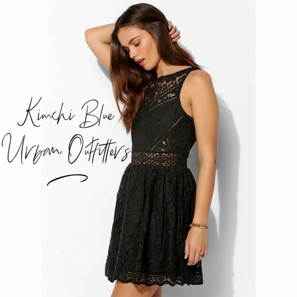 kimchi blue black lace dress